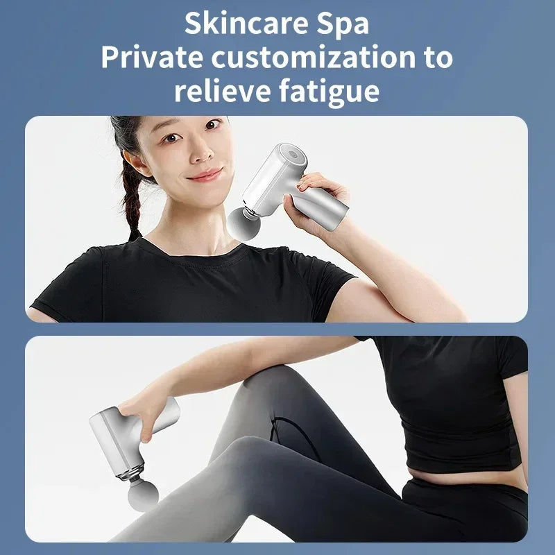 AI Faszien-Massagepistole – 4 Aufsätze, 6 Stufen, LED, USB-C