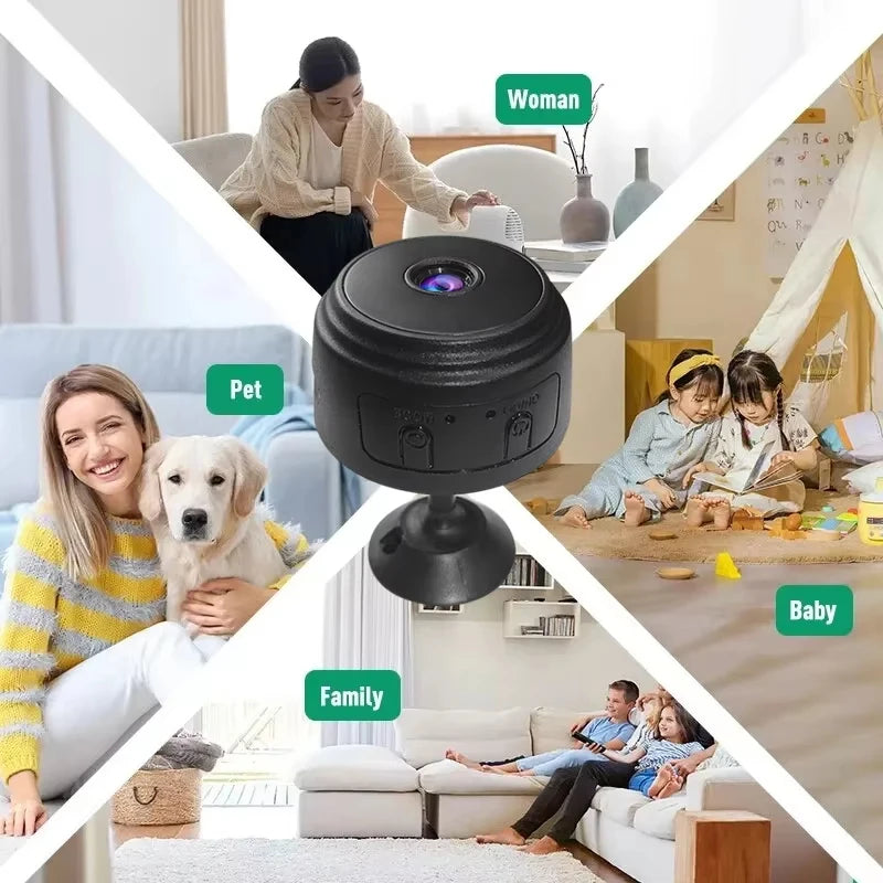 WLAN Mini Überwachungskamera – HD 720P, Drahtlos, für Babys & Haustiere