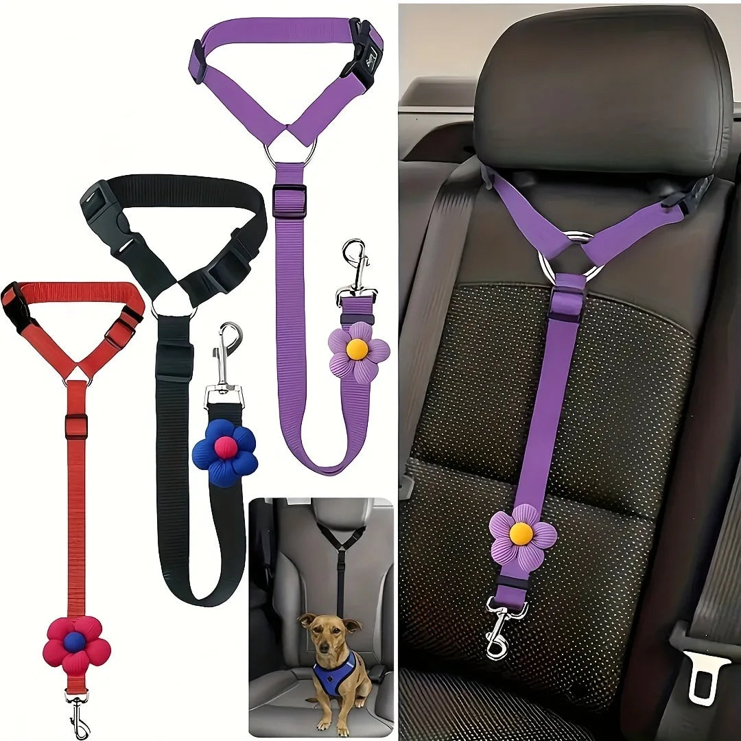 Hunde-Sicherheitsgurt fürs Auto – Verstellbare Nylon-Sicherheitsleine für Hunde