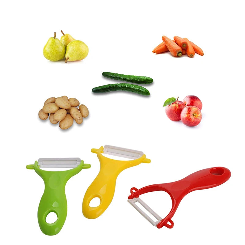 Keramik-Gemüse- & Obstschäler – Edelstahl-Schälmesser für Küche
