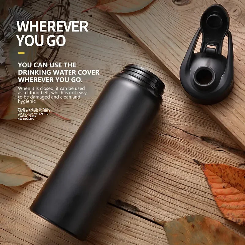 Aluminium-Trinkflasche 600 ml – Auslaufsichere Sportflasche für Outdoor & Reise