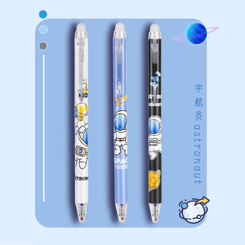 Astronaut Radierstift 6er-Set – 0,5 mm Gel-Tintenstift, ausradierbar, für Schule & Büro