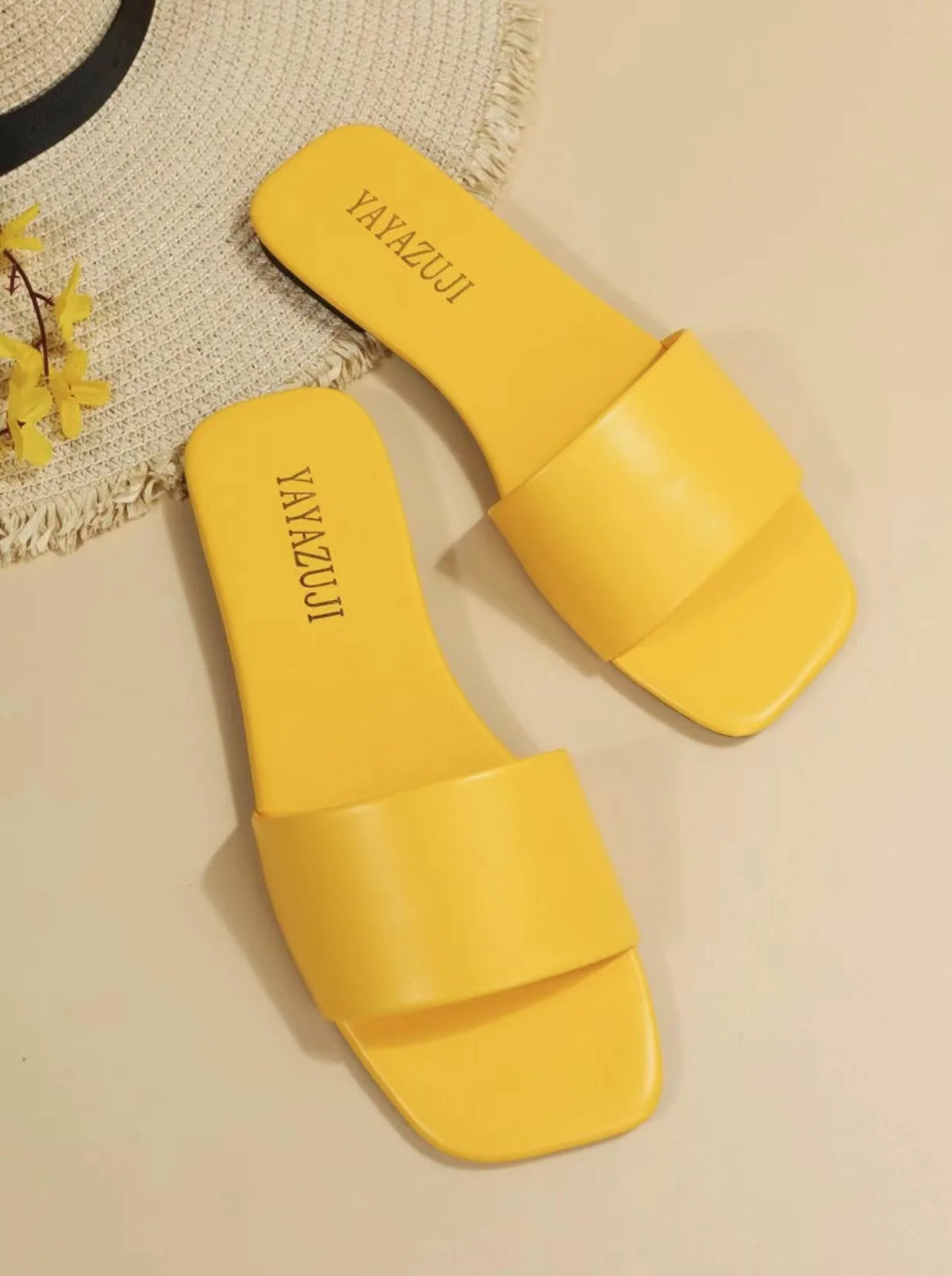 Damen Flachsandalen 2026 – Slip-On, Quadratische Zehenpartie | Strand & Alltag