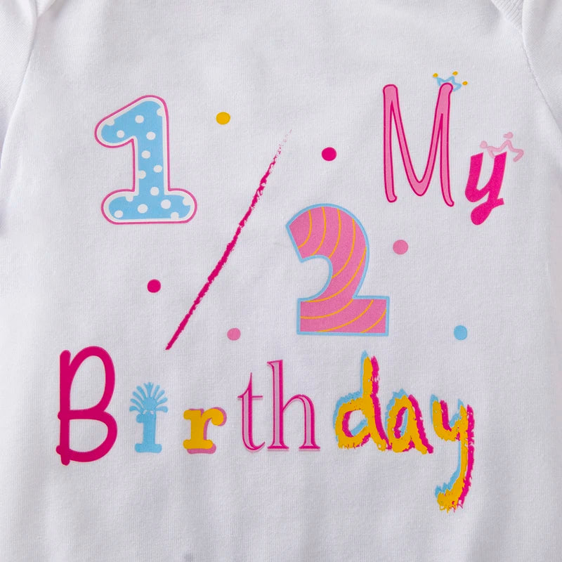 Baby Mädchen Geburtstags-Set 3-teilig – Body, Tüllrock & Haarband (3–24 Monate)