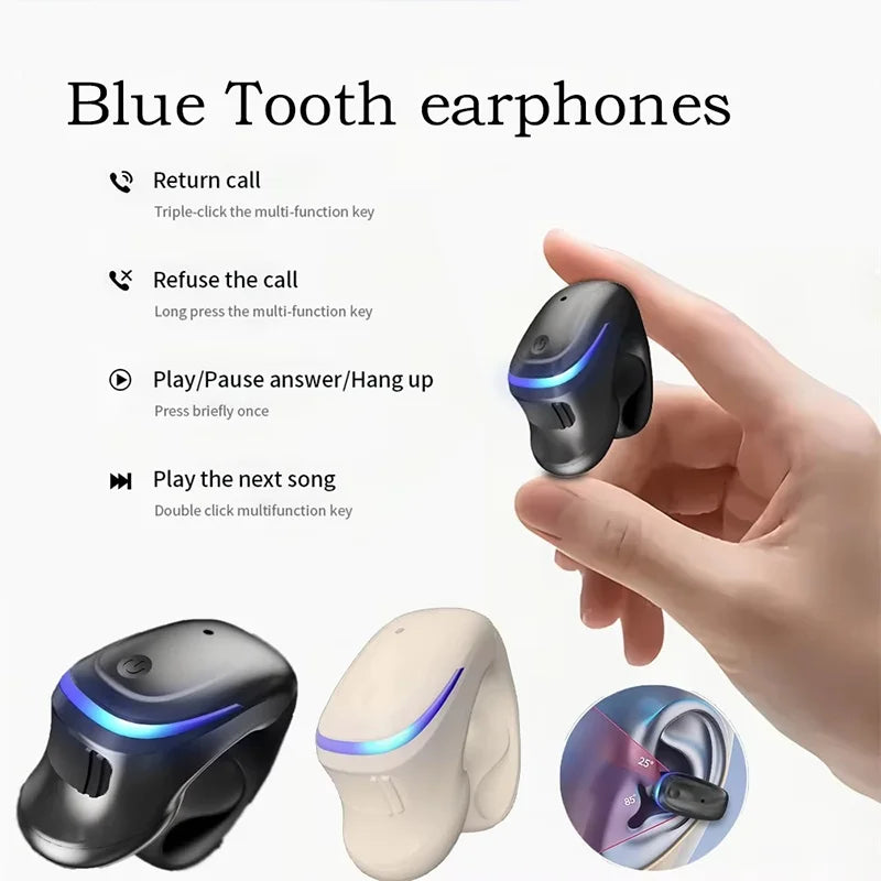 Bluetooth 5.3 Knochenleitungs-Kopfhörer – Clip-On, Einseitig, Sport, für iPhone & Android