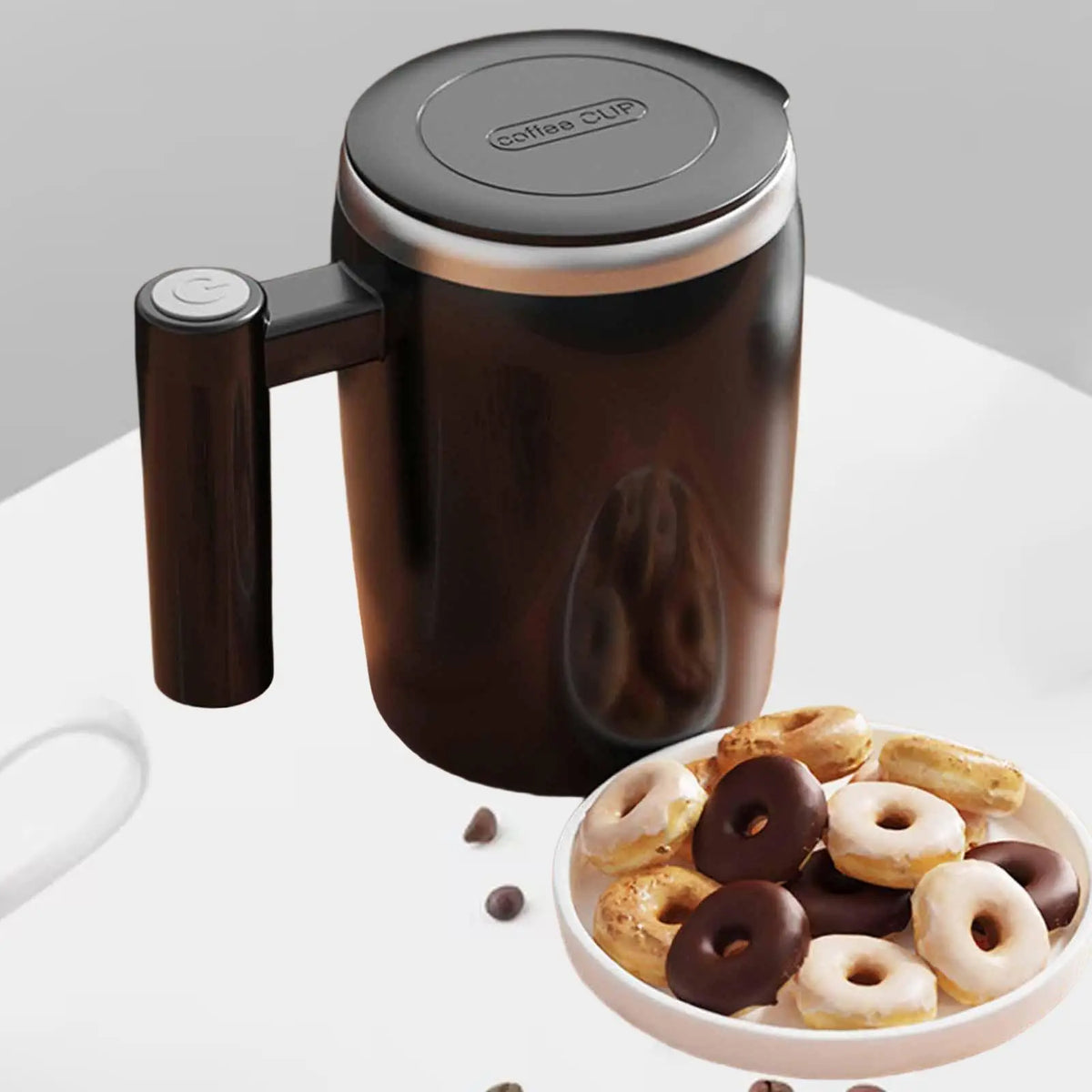 Selbstrührender Kaffeebecher 400ml – Elektrisch, USB-C, mit Deckel