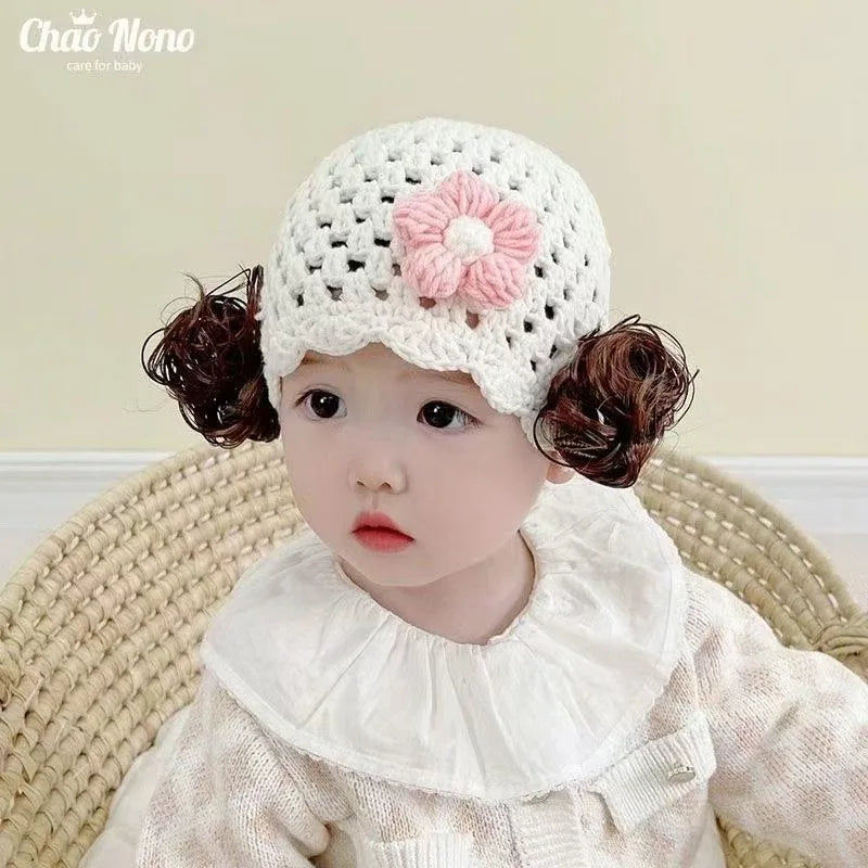 Baby Strickmütze mit Schleife – Handgemachter Turban für Mädchen (0–12 Monate)
