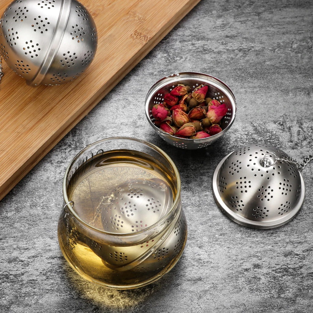 Edelstahl-Teefilter-Kugel – Feinmaschiger Teesieb-Ball für Tee & Gewürze