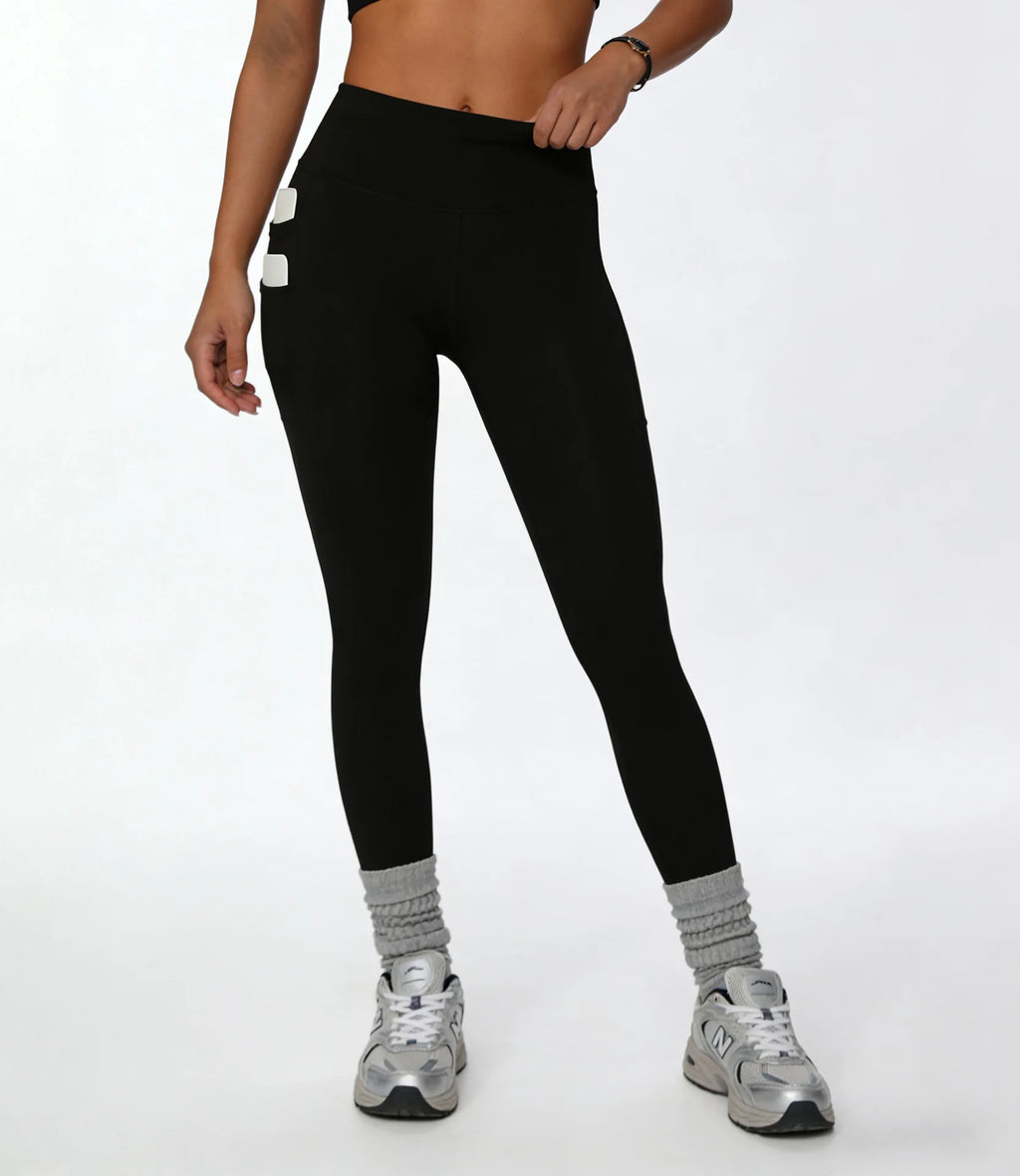 High-Waist Yogahose – 9/10 Länge, Nude-Feeling, Sport & Alltag
