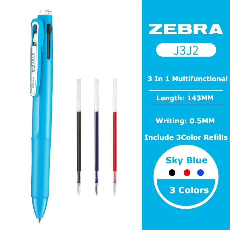 Zebra Sarasa 3-in-1 Gelstift – Japanischer Multifunktionsstift für Büro & Schule
