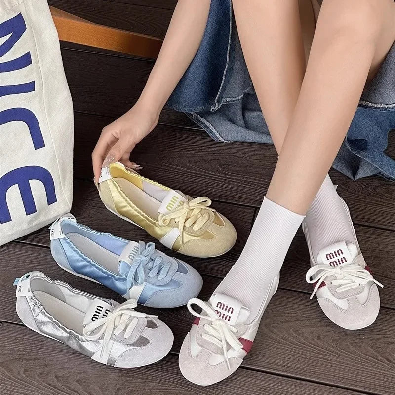 Damen Casual Sneakers – Leichte Ballet Flats für Sommer