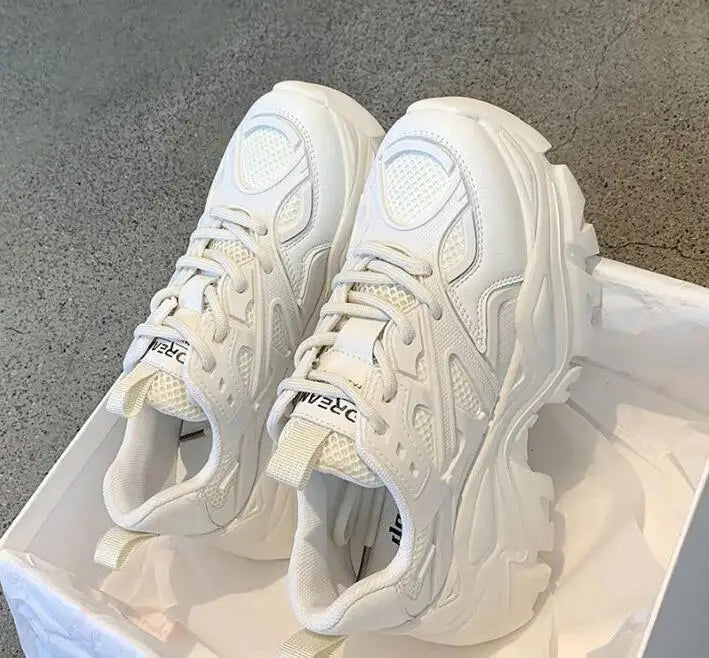Damen Platform Sneakers – Chunky Sportschuhe mit Mesh-Obermaterial