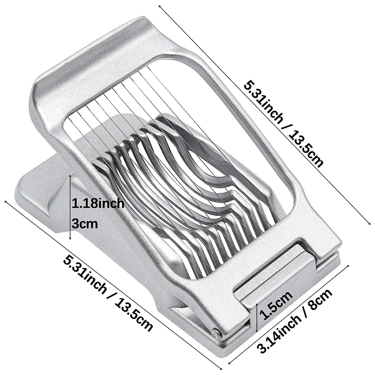 Multifunktionaler Eierschneider aus Aluminiumlegierung – Eierteiler & Gemüse-Slicer