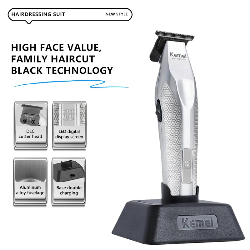 Kemei KM-3023-702 Profi-Haarschneider – Kabellos mit Ladestation