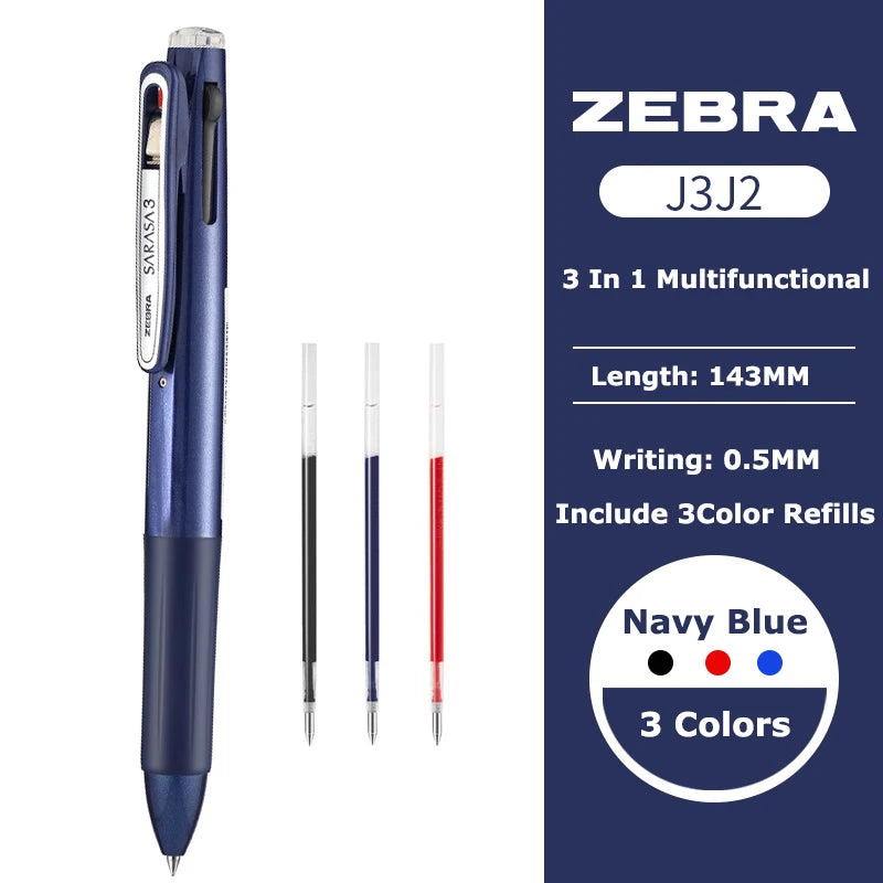 Zebra Sarasa 3-in-1 Gelstift – Japanischer Multifunktionsstift für Büro & Schule