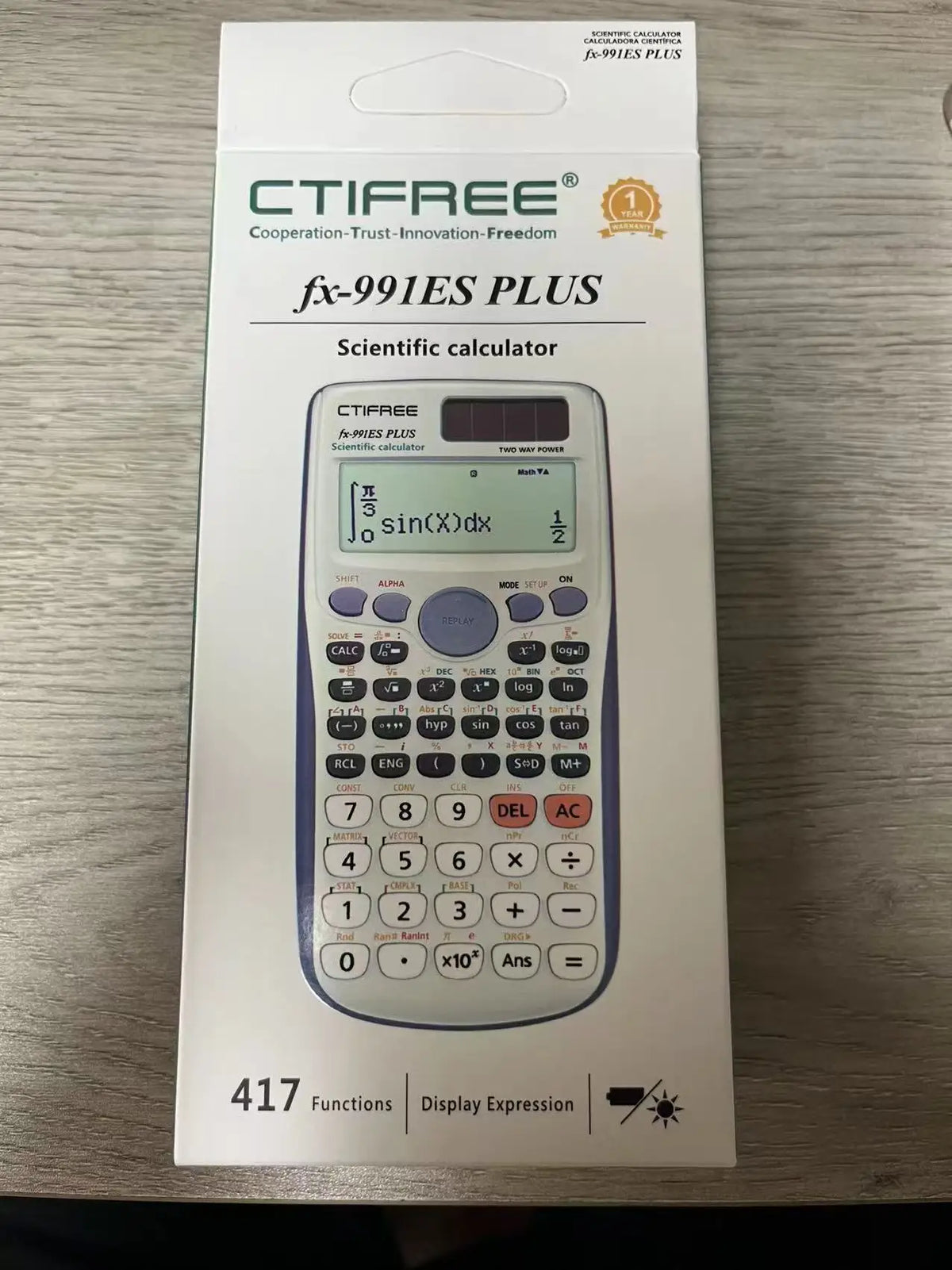 Casio fx-991ES PLUS – Wissenschaftlicher Taschenrechner mit 417 Funktionen für Schule & Studium