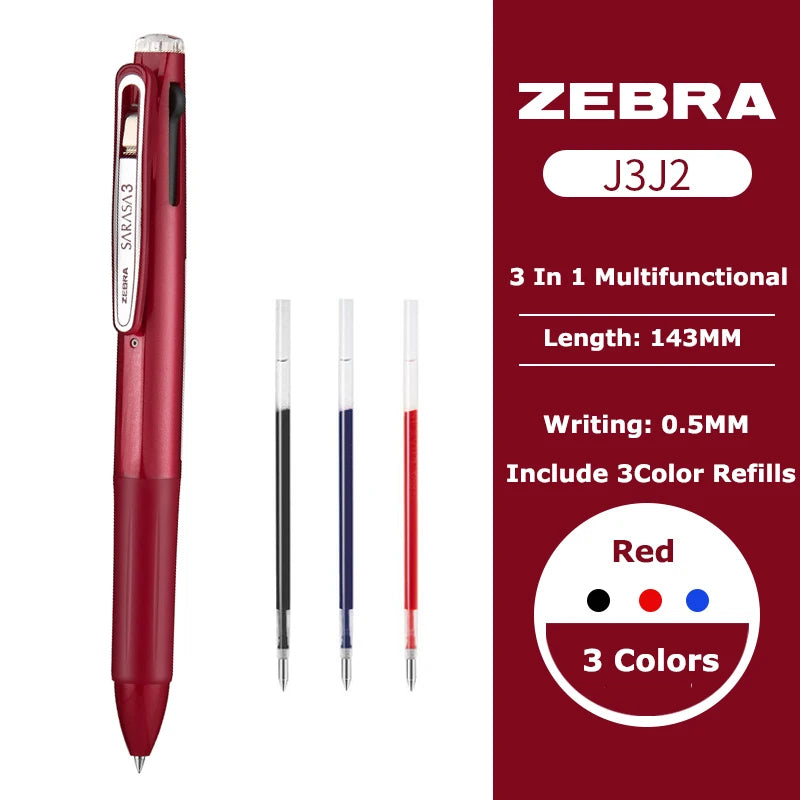 Zebra Sarasa 3-in-1 Gelstift – Japanischer Multifunktionsstift für Büro & Schule