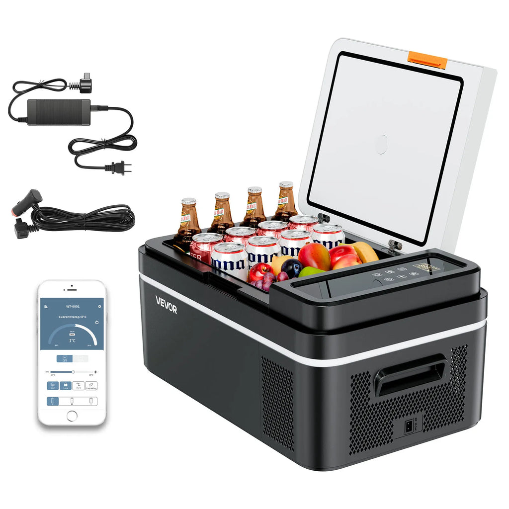 Tragbarer Kompressor-Kühlschrank 20L – 12/24V DC & 110–240V AC, für Auto, Camping & Outdoor