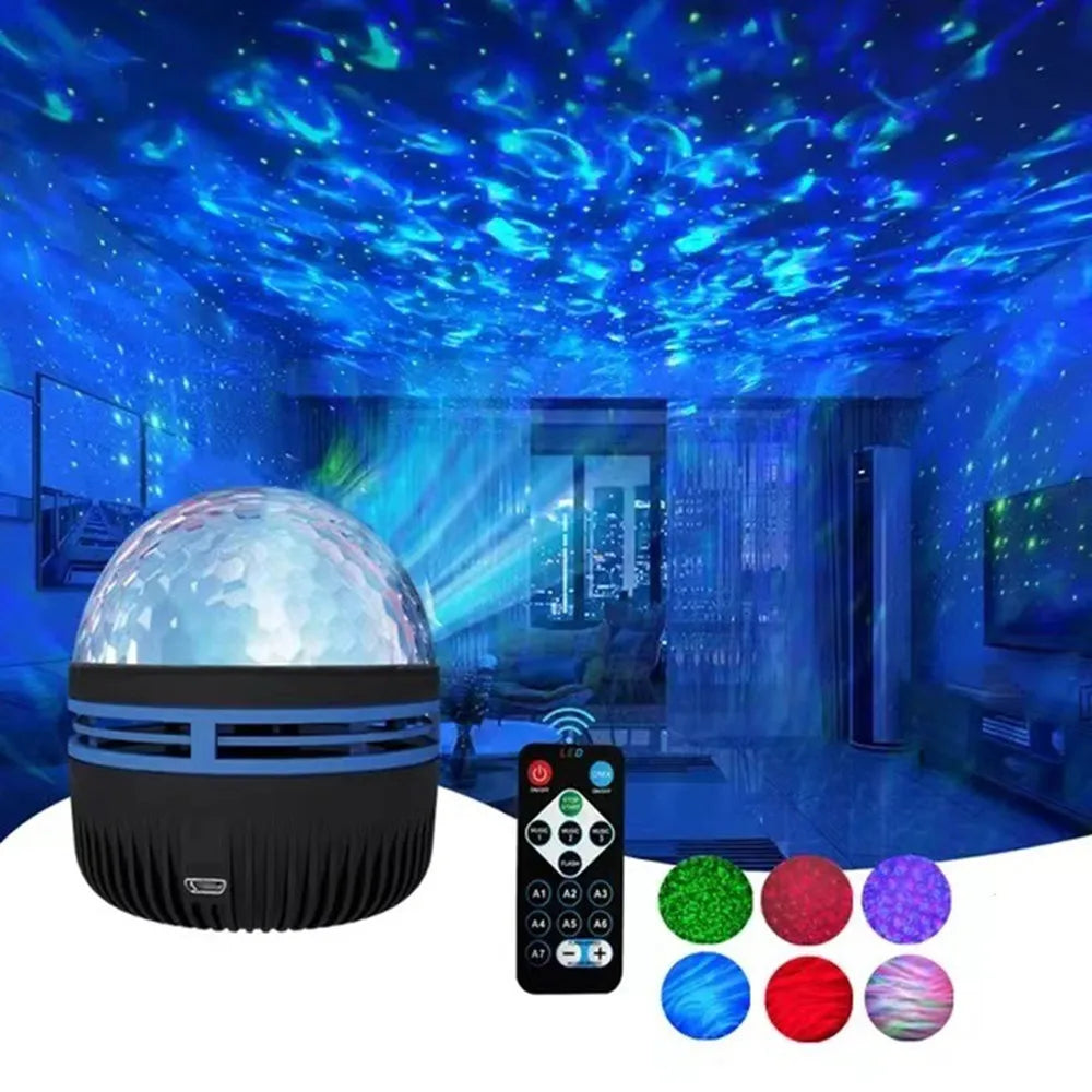 LED Sternenhimmel Projektor – Nordlicht, Aurora & Wassereffekte, mit/ohne Fernbedienung