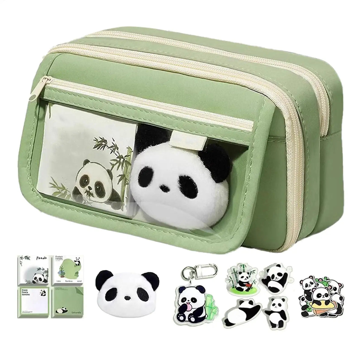 Panda Federmäppchen – Großes Fassungsvermögen, Reißverschluss-Etui für Stifte & Schreibwaren