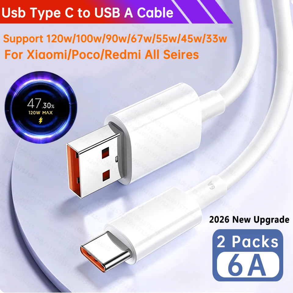 Xiaomi Original USB-C Schnellladekabel 120W – Turbo Charge, 1m/1,5m/2m, für alle Xiaomi-Geräte