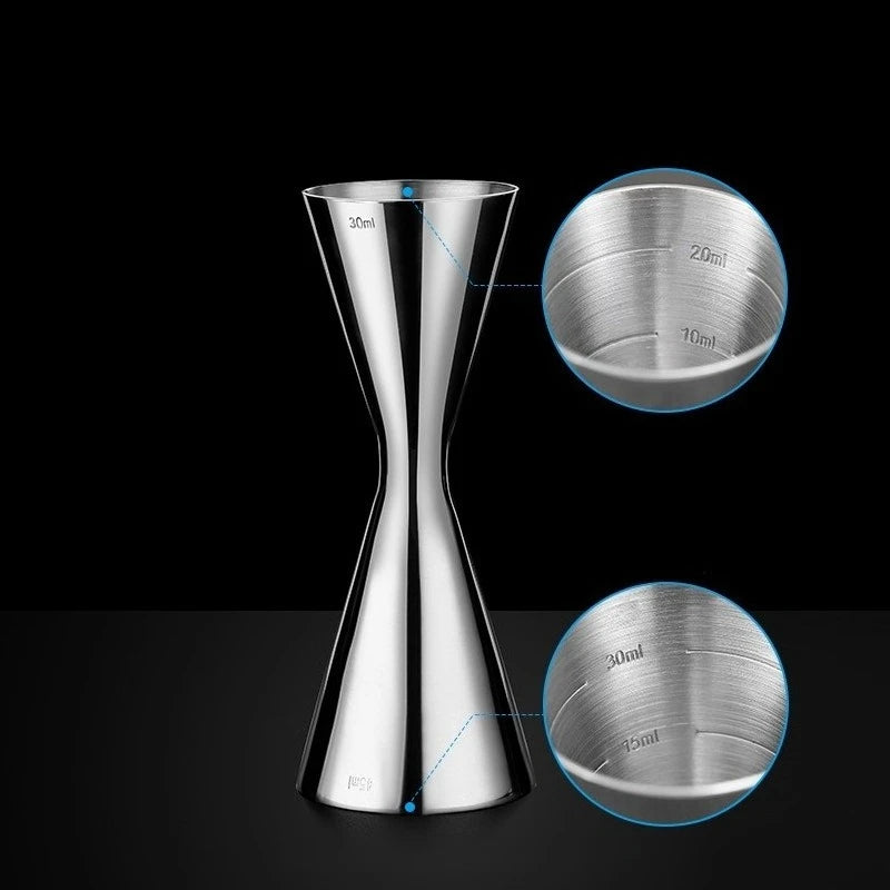 Edelstahl-Jigger & Cocktail-Messbecher – Doppelter Schnapsmesser für Bar & Küche