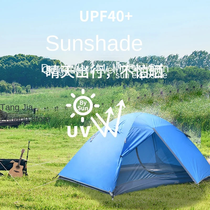Doppelstock-Campingzelt für Mehrere Personen – Outdoor Zelt mit Regen- & Sonnenschutz