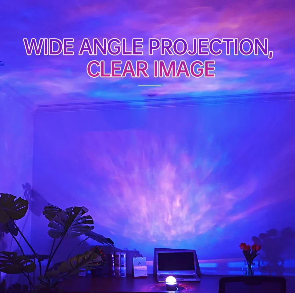 LED Sternenhimmel Projektor – Nordlicht, Aurora & Wassereffekte, mit/ohne Fernbedienung