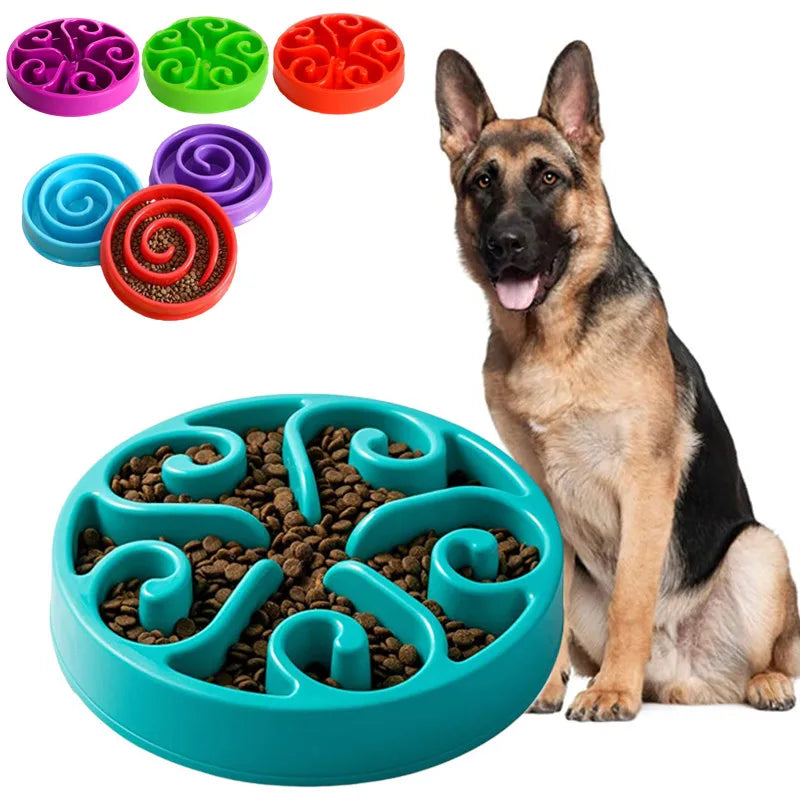 Hunde Slow Feeder Napf – Anti-Schling Fressnapf mit Maze-Design (rutschfest)