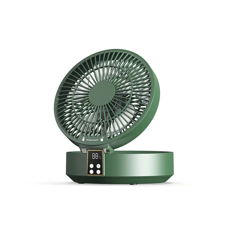 Faltbarer USB-Ventilator mit Fernbedienung – Wand & Tisch, Nachtlicht