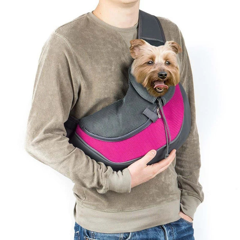 Haustier Tragetasche – Atmungsaktive Schultertasche für Hunde & Katzen