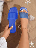 Damen Flachsandalen 2026 – Slip-On, Quadratische Zehenpartie | Strand & Alltag