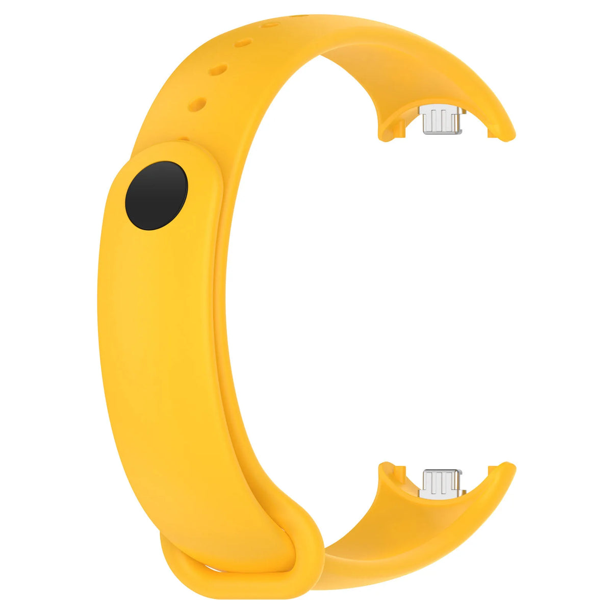 Silikonarmband für Xiaomi Mi Band 8 / 9 / 10 – Sportstil, Faltschließe, Schwarz & Weiß