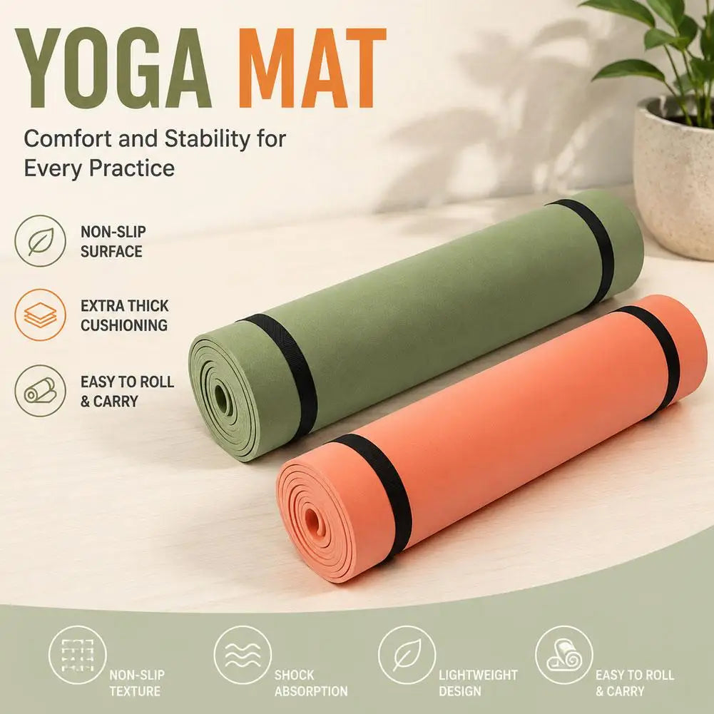 Yogamatte 183x50 cm – rutschfest, faltbar & vielseitig