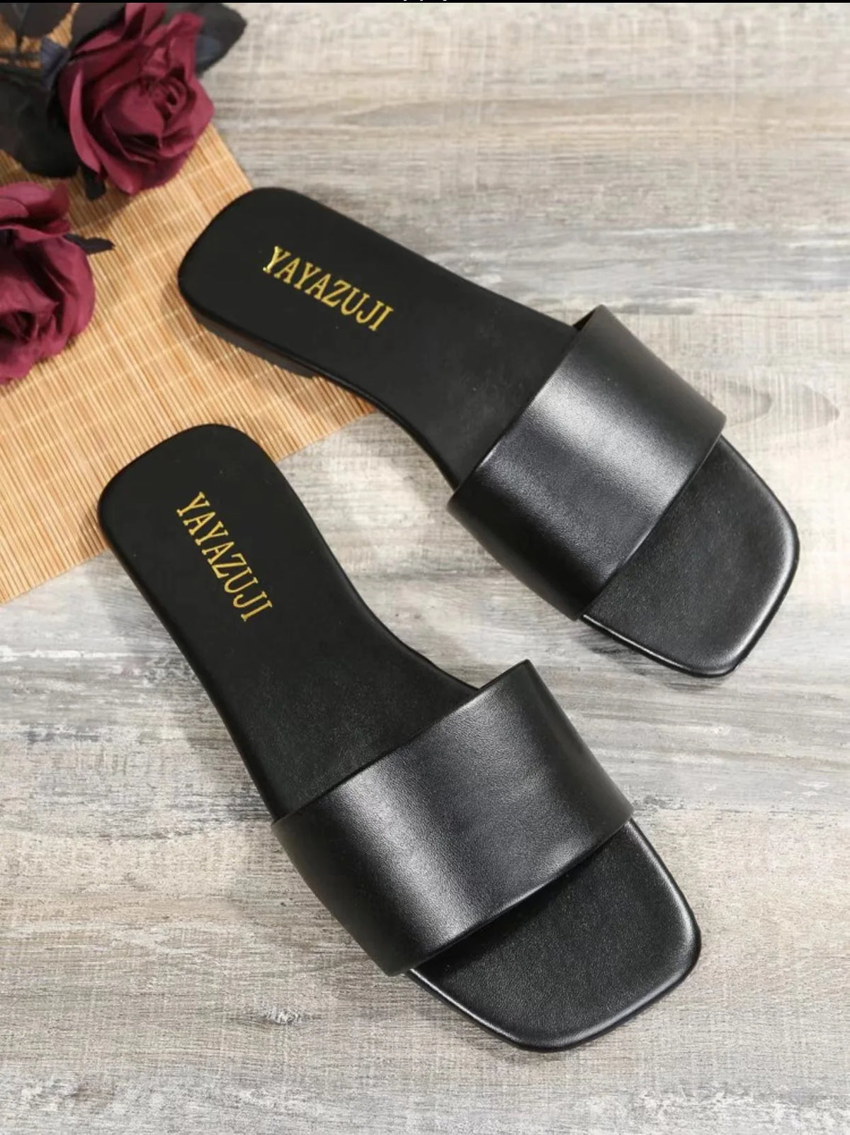 Damen Flachsandalen 2026 – Slip-On, Quadratische Zehenpartie | Strand & Alltag