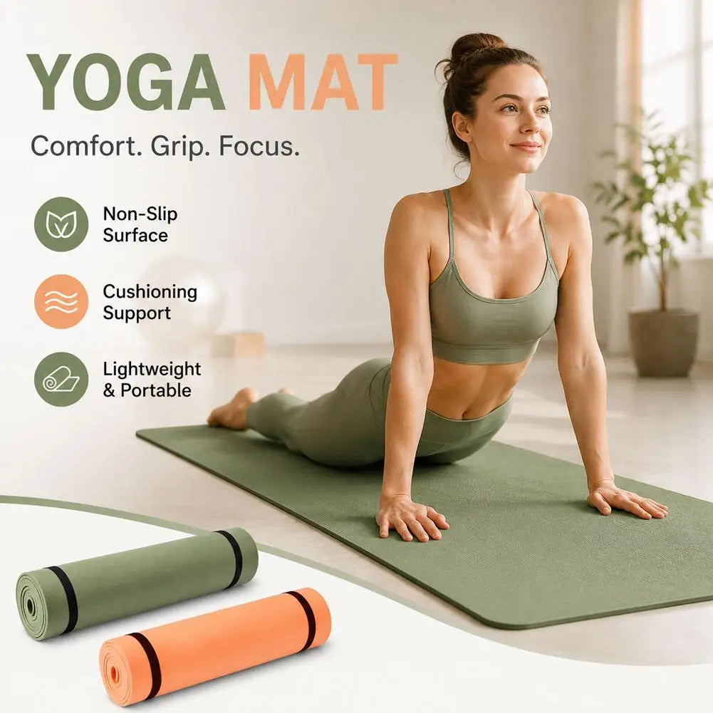 Yogamatte 183x50 cm – rutschfest, faltbar & vielseitig