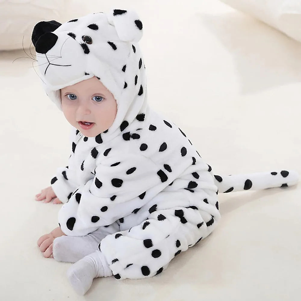 Baby Tier-Jumpsuit Strampler – Cosplay Kostüm für Kleinkinder, Flanell, Unisex (2–36 Monate)