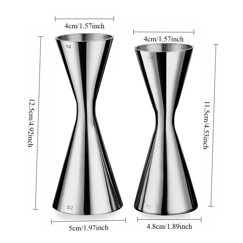 Edelstahl-Jigger & Cocktail-Messbecher – Doppelter Schnapsmesser für Bar & Küche