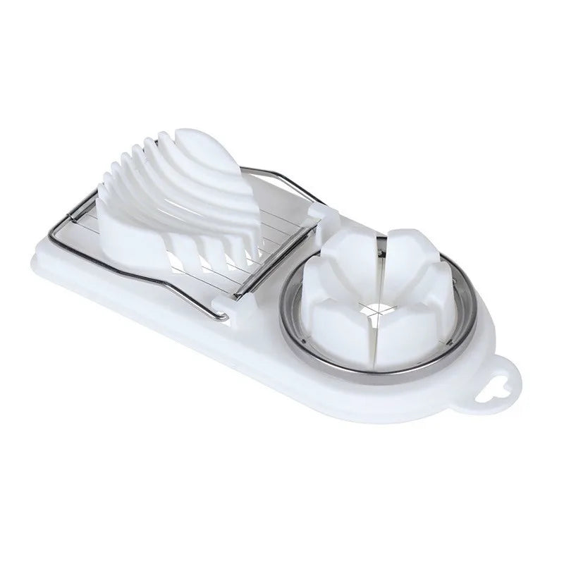 2-in-1 Eierschneider aus Edelstahl – Multifunktionaler Eierteiler & Slicer