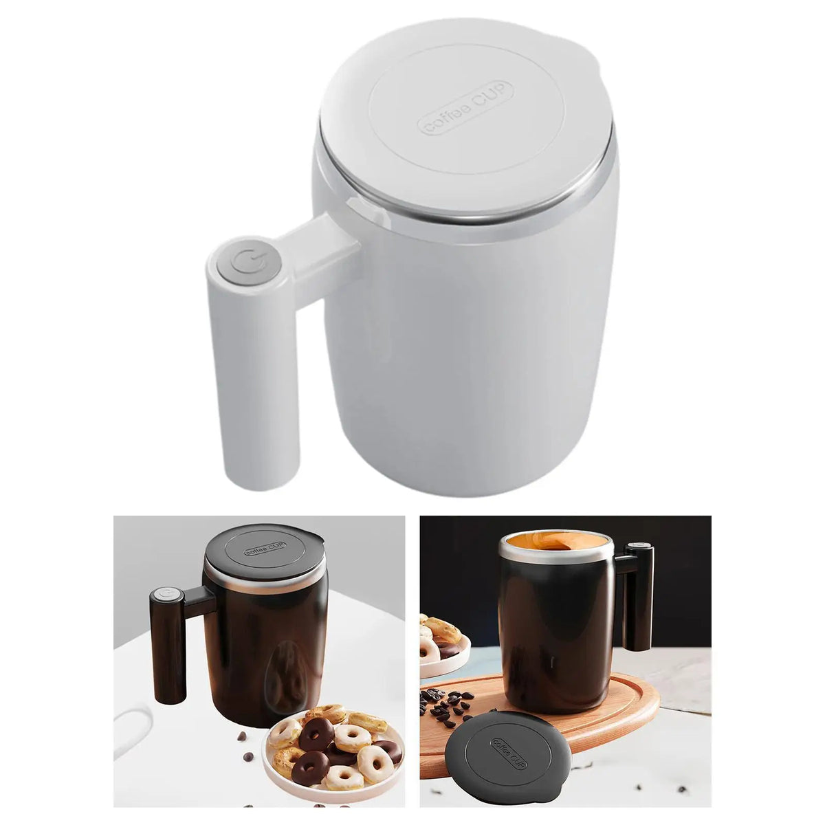 Selbstrührender Kaffeebecher 400ml – Elektrisch, USB-C, mit Deckel