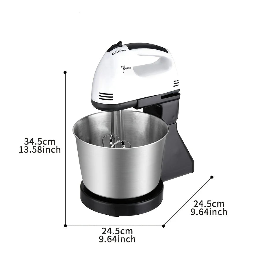 Elektrischer Handmixer – 7 Stufen, 100W mit Edelstahlhaken