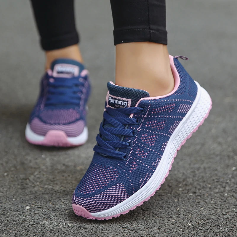 Damen Mesh Sneakers – Leichte Schnürschuhe für Sommer & Frühling