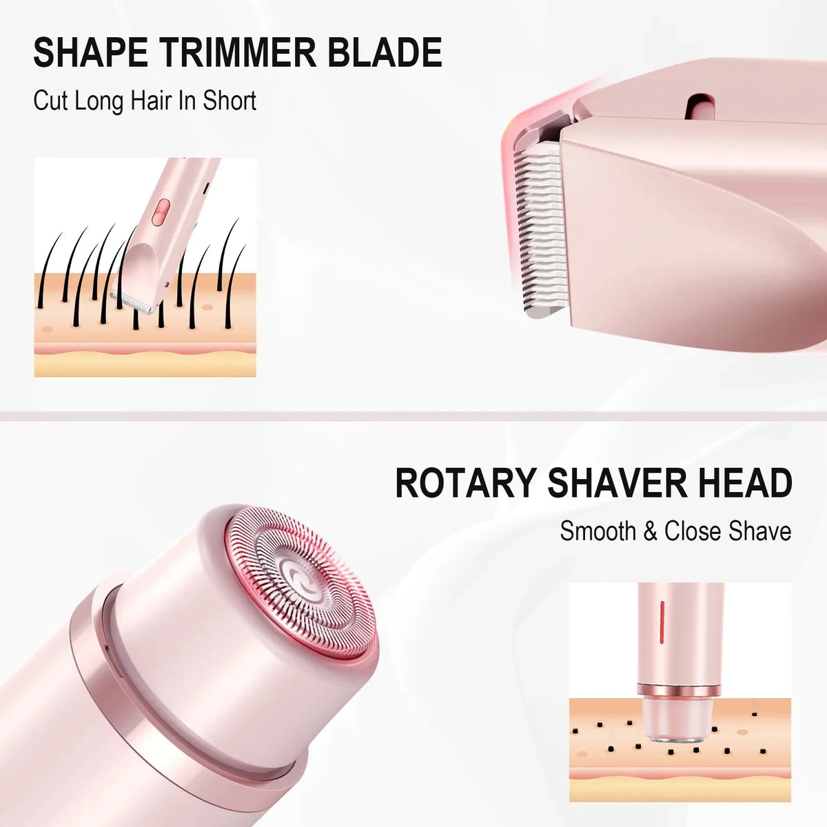 2-in-1 Damen Epilierer & Rasierer – Wasserdicht & Schmerzlos