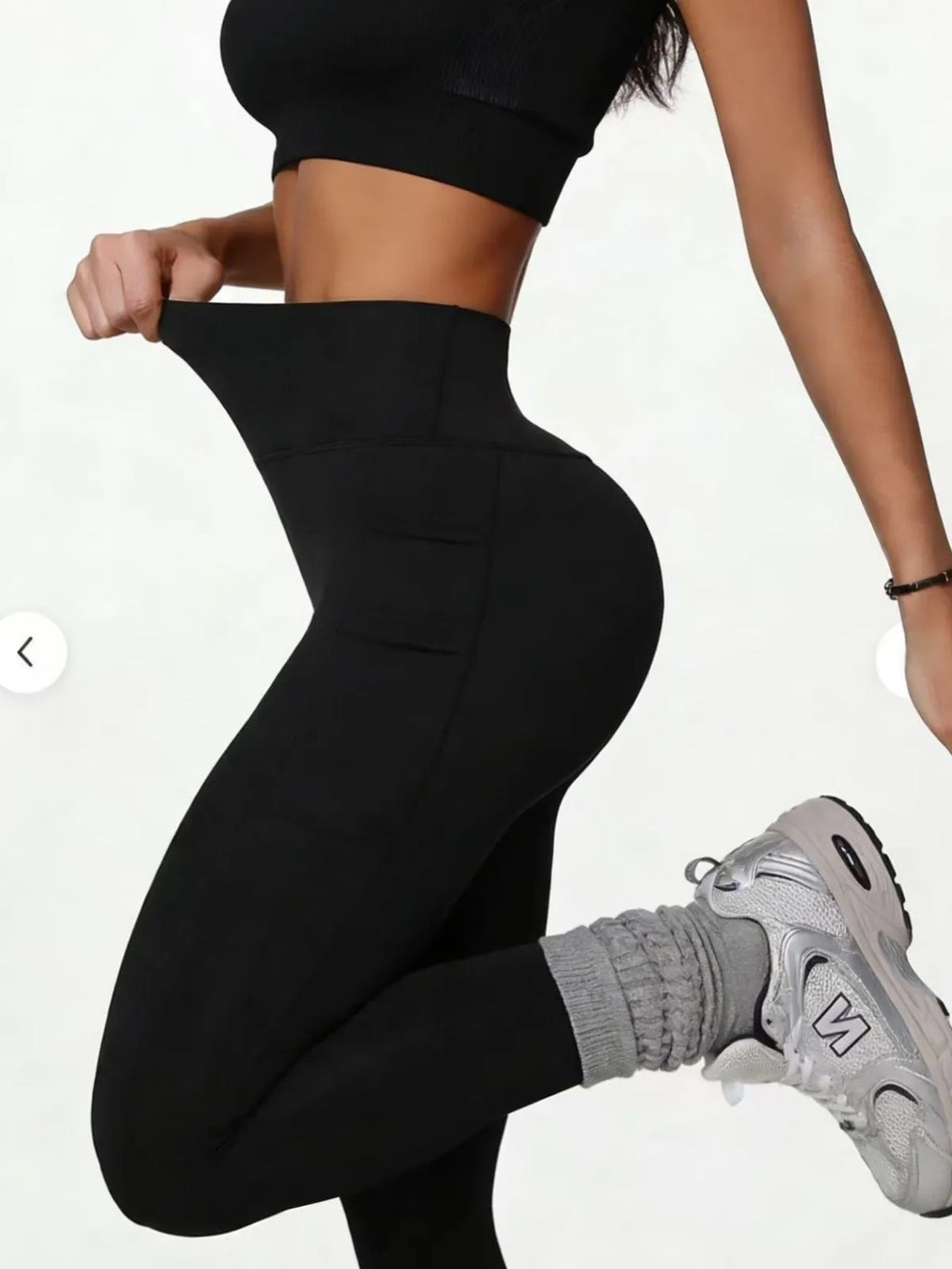 High-Waist Yogahose – 9/10 Länge, Nude-Feeling, Sport & Alltag