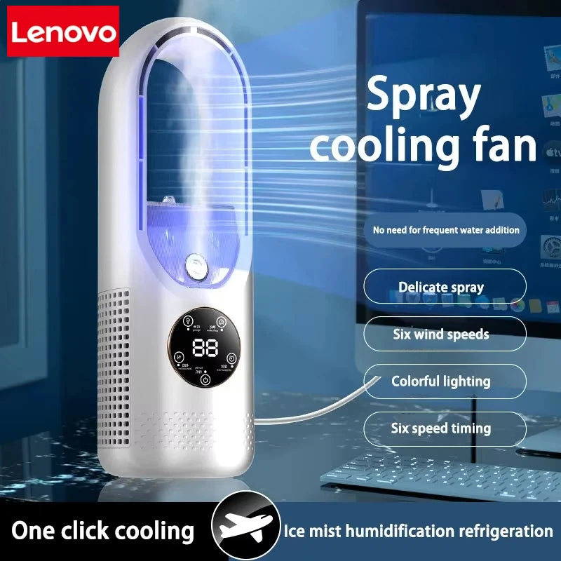 Lenovo Klingelloser USB-Ventilator – 6 Stufen mit Luftbefeuchter