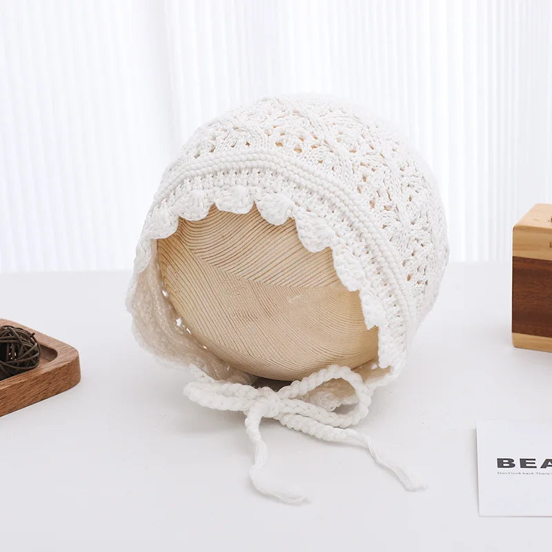 Baby Strickmütze mit Schleife – Handgemachter Turban für Mädchen (0–12 Monate)