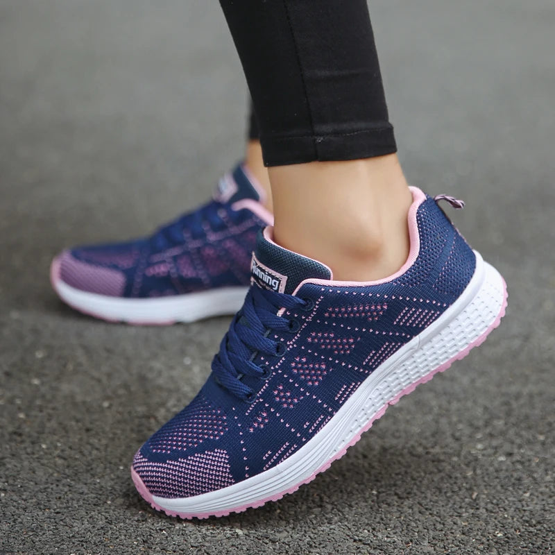 Damen Mesh Sneakers – Leichte Schnürschuhe für Sommer & Frühling