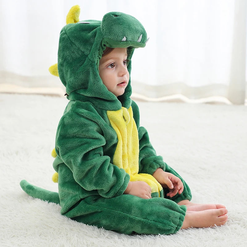Baby Tier-Jumpsuit Strampler – Cosplay Kostüm für Kleinkinder, Flanell, Unisex (2–36 Monate)