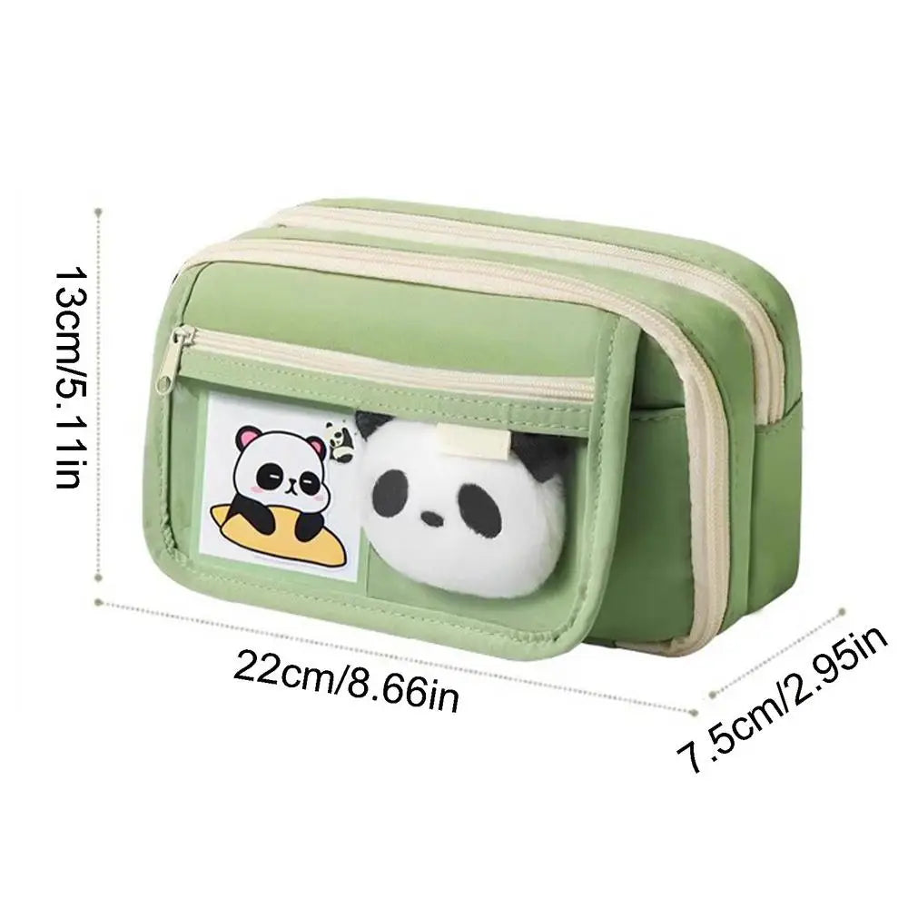 Panda Federmäppchen – Großes Fassungsvermögen, Reißverschluss-Etui für Stifte & Schreibwaren