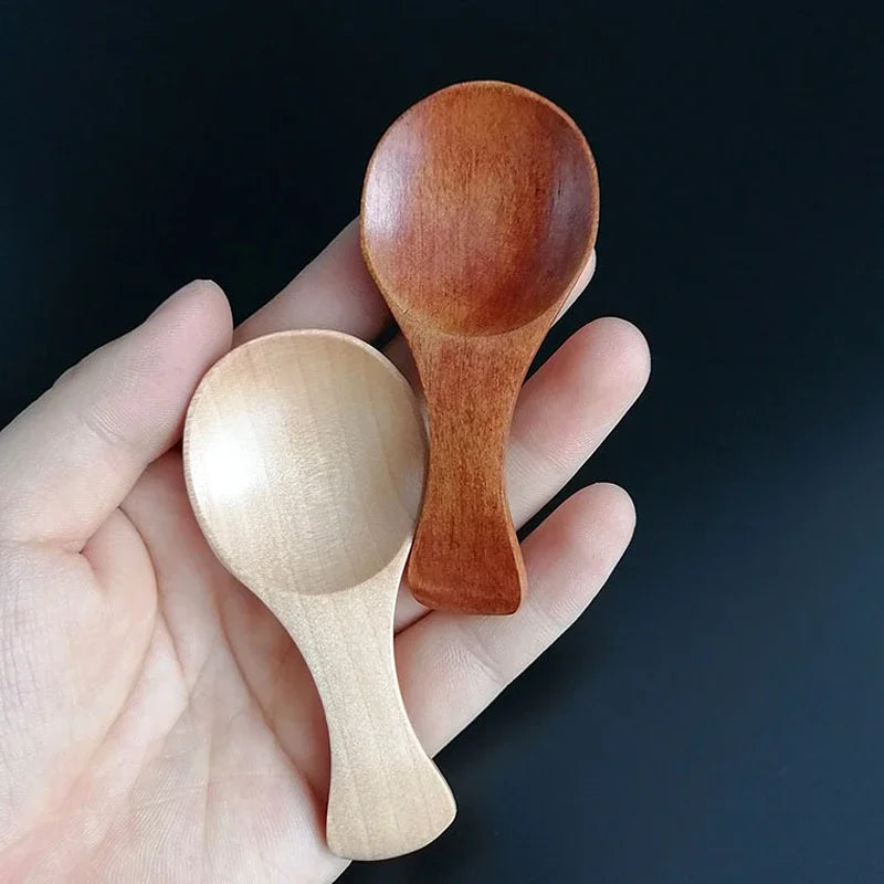 Mini-Holzlöffel 4er-Set – Kleine Gewürz- & Kaffeelöffel aus Naturholz